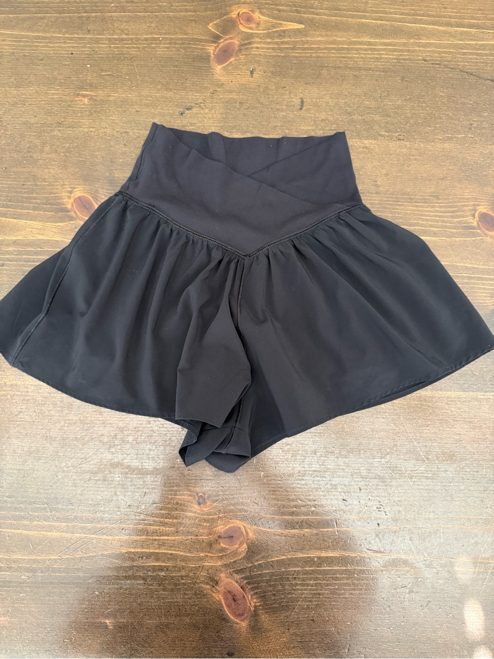 Aerie Black Flowy Shorts, XXS